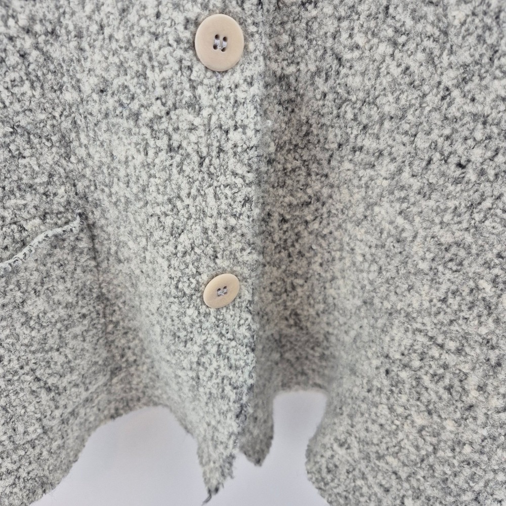 Eileen Fisher Cardigan Women's L Gray‎ Knit One Pocket Minimalist Italian Yarn - Picture 4 of 9